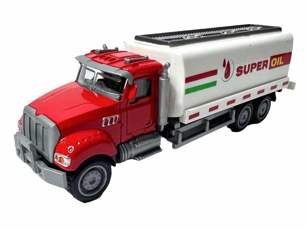 Die-cast Oil Truck-Oil Tank Container- Trick Diecast Model Toy-for Kids Collecting - 16.5 CM