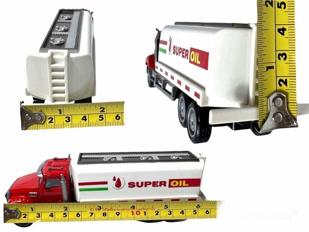 Die-cast Oil Truck-Oil Tank Container- Trick Diecast Model Toy-for Kids Collecting - 16.5 CM