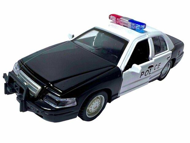 Die cast politie auto - Speelgoed politie auto - pull-back drive - 13.5CM