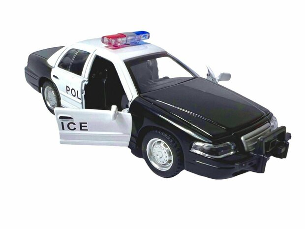 Die cast police car - Toy police car - pull-back drive - 13.5CM