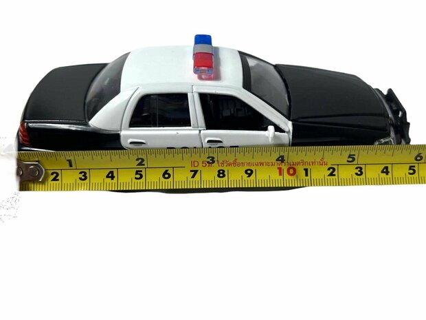 Voiture de police moul&eacute;e sous pression - Voiture de police jouet - traction arri&egrave;re - 13,5 cm