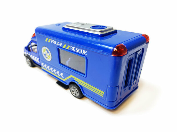 Ensemble voiture de police + voiture de police - V&eacute;hicules moul&eacute;s sous pression Coffret cadeau 2en1 - Pull-back drive