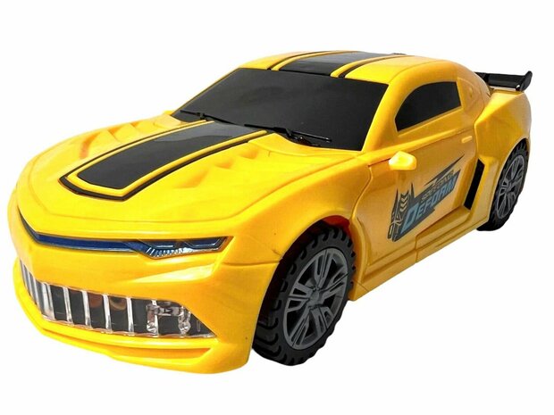 Robot sport Car 2 in 1 robot and car transformer vehicle sport car - led light and car sound 22CM