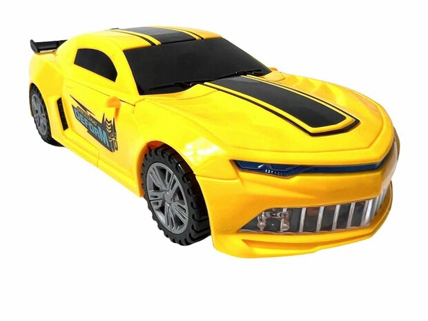 Robot sport Car 2 in 1 robot en auto transformer voertuig sport auto - led licht en auto geluid 22CM 