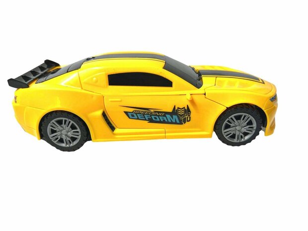 Robot sport Car 2 in 1 robot en auto transformer voertuig sport auto - led licht en auto geluid 22CM 