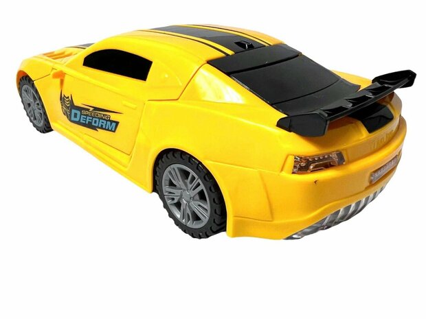 Robot sport Car 2 in 1 robot en auto transformer voertuig sport auto - led licht en auto geluid 22CM 