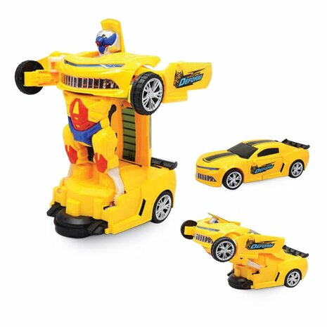 Robot sport Car 2 in 1 robot and car transformer vehicle sport car - led light and car sound 22CM