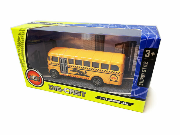 Schoolbus - Speelgoed busje Die Cast voertuig- pull-back drive - 13.5CM