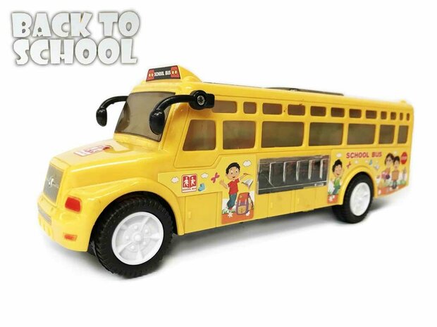 School bus with Disco Led Lights and Music - toy van