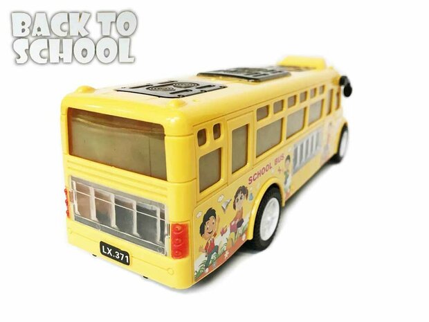 School bus with Disco Led Lights and Music - toy van