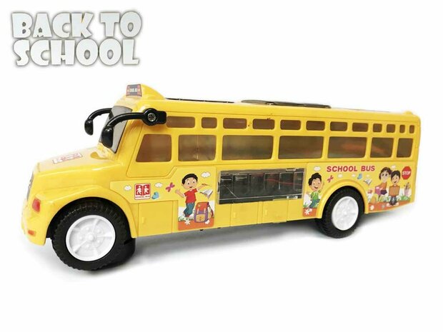 School bus with Disco Led Lights and Music - toy van