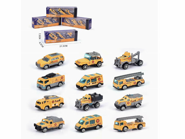 Toy mini work vehicles cars set - 3 pieces - model cars Die Cast - mini alloy vehicles set