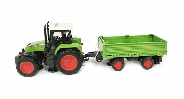 Toy tractor with loading box - makes 3 types of sounds and lights - 39CM