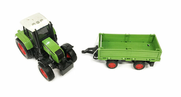 Toy tractor with loading box - makes 3 types of sounds and lights - 39CM