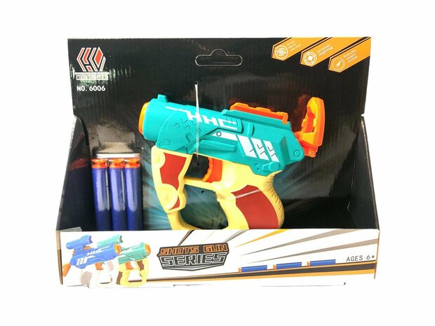 Blasters Elite fl&eacute;chettes - Battle Gun Set - Secousse avec 3 fl&egrave;ches de frappe de fl&eacute;chettes - Pistolet jouet