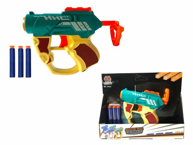 Blasters Elite fl&eacute;chettes - Battle Gun Set - Secousse avec 3 fl&egrave;ches de frappe de fl&eacute;chettes - Pistolet jouet