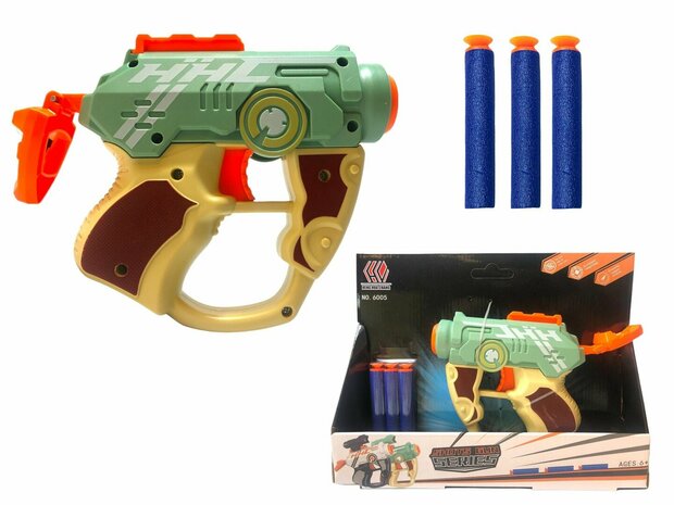 Blasters Elite fl&eacute;chettes - Battle Gun Set - Secousse avec 3 fl&egrave;ches de frappe de fl&eacute;chettes - Pistolet jouet