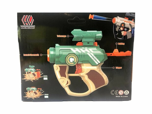 Blasters Elite fl&eacute;chettes - Battle Gun Set - Secousse avec 3 fl&egrave;ches de frappe de fl&eacute;chettes - Pistolet jouet