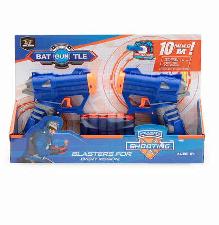 Battle gun set - jolt met 6 dart strike pijlen - speelgoed pistool - 2 stuks Blasters elite darts