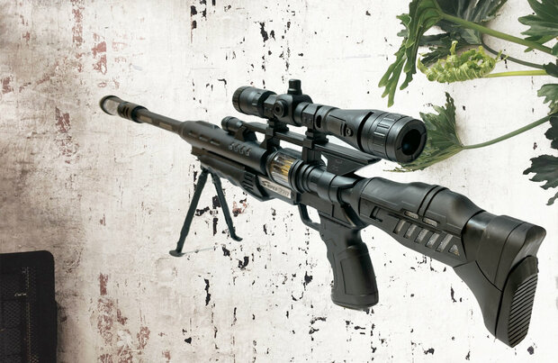 Speelgoed geweer combat zone met led lichtjes, trilling en schietgeluiden - Barrett M82  speelgoedgeweer  68CM