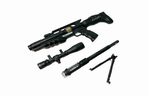 Zone de combat de jouet avec lumi&egrave;res LED, vibrations et sons de tir - Pistolet jouet Barrett M82 68CM