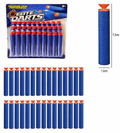 30 stuks darts met zuignap voor Nerf guns - Elite Darts pijlen
