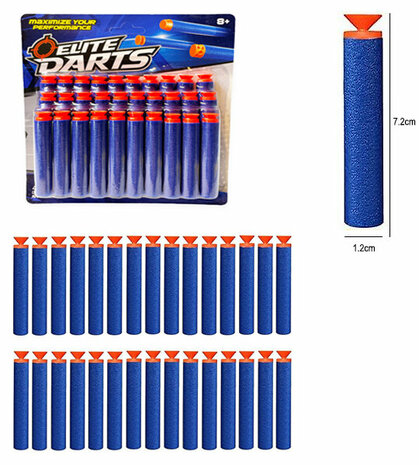 30 fl&eacute;chettes avec ventouse pour pistolets Nerf - Fl&egrave;ches Elite Darts