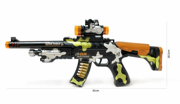 Toy gun - FN FAL - LED light, shooting sounds and vibration function - Special style Super Gun - 41CM