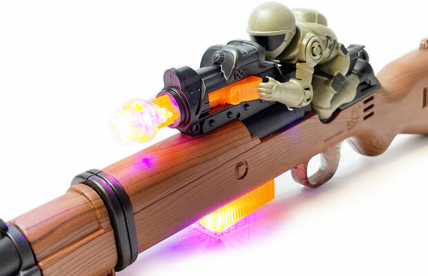 Flashing  speelgoedshotgun - Olympia - met licht - tril functie en schiet geluiden - 49CM