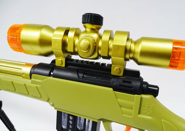 Sniper Rifle gun with LED lights, vibration and shooting sounds - sniper toy gun 75CM