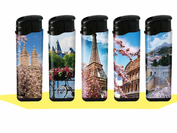 LIGHTERS 50 PIECES - REFILLABLE - CLICK LIGHTER