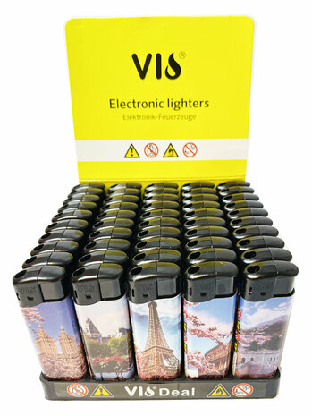 LIGHTERS 50 PIECES - REFILLABLE - CLICK LIGHTER