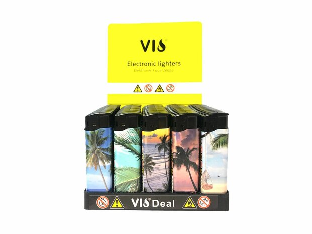 Aanstekers Klik 50 stuks met strand print