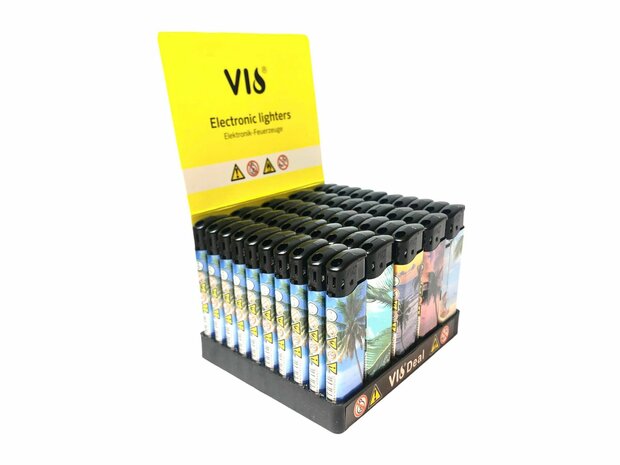 Aanstekers Klik 50 stuks met strand print