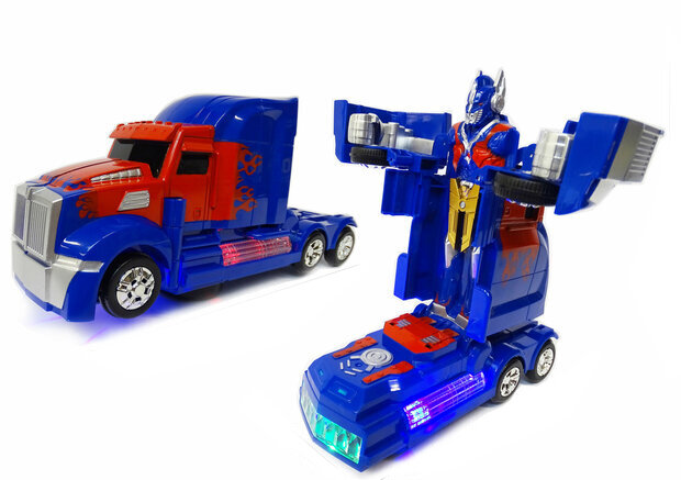 Robot Truck 2 in 1 robot and truck transformer vehicle - led light and sound 24CM