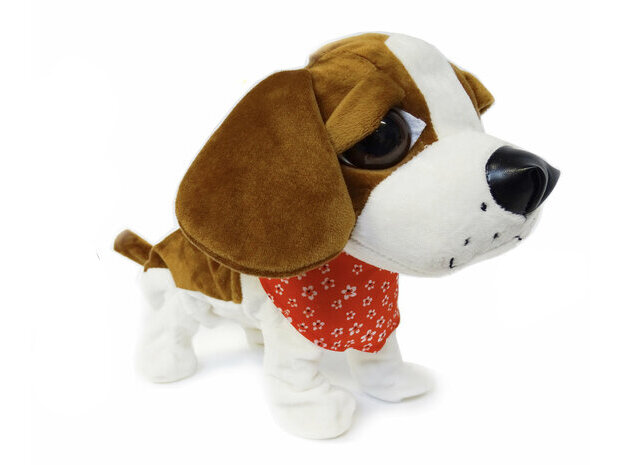 Cute barking dog - With 7 different tricks on sound / touch - Voice Control Pets - 29CM