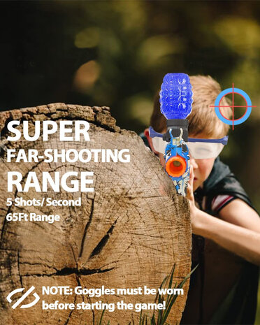 Shooting Elite Gel Blaster 2-en-1 - Hunter - Lumi&egrave;re LED - Billes de gel + Fl&egrave;ches - 5000 billes - Rechargeable - 42,5 cm