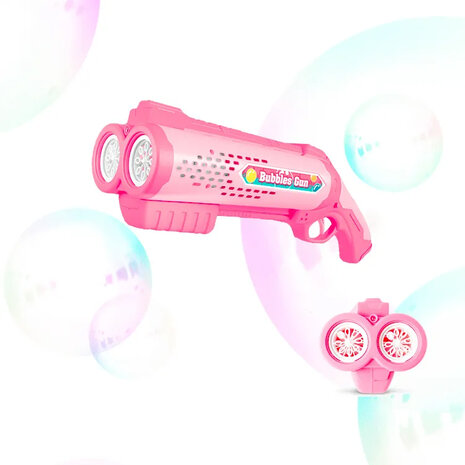 Jouet Bubble Gun - Machine &agrave; bulles - Tir automatique - Lumi&egrave;re LED - 2x savon