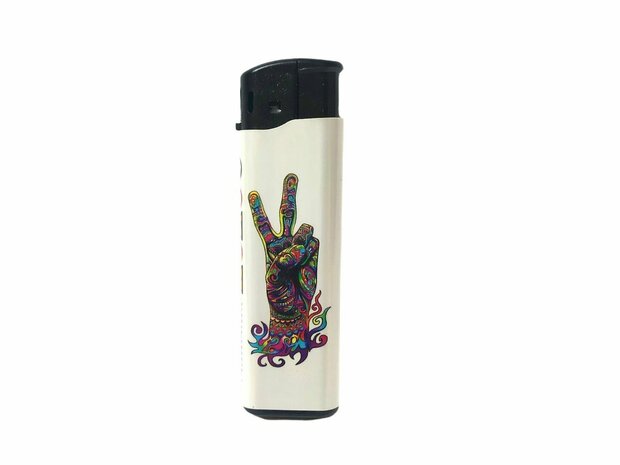 T Lighters -Click -50 pieces - with Peace Print