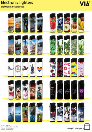 Lighters - refillable - LIGHTERS - REFILLABLE - CLICK - LIGHTER - 50 PIECES