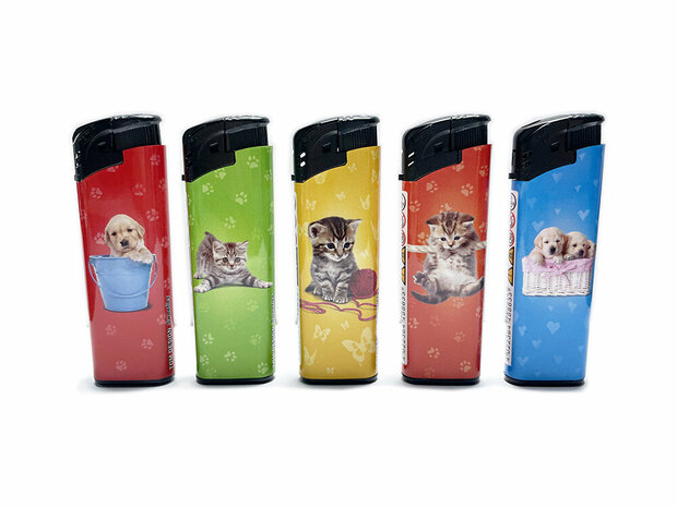 Tom Lighters - 50 IN Tray With KItty Print