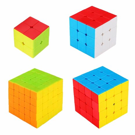 CUBE SET 4IN1 - MAGIG CUBE - 2X2 - 3X3 - 4X4 - 5X5