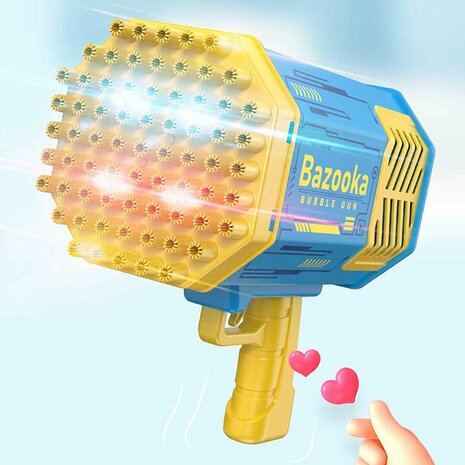 BUBBLE GUN BAZOOKA - ZEEPBELLENMACHINE - 69 GATEN VOOR 5000 BELLEN