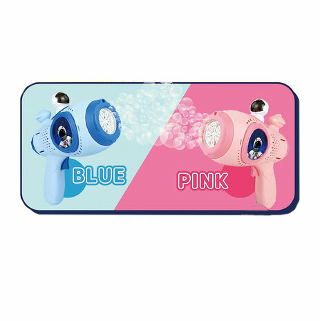 Space Gun Bubbles - Bubble blowing gun toy - automatically shoots bubbles - incl. soap
