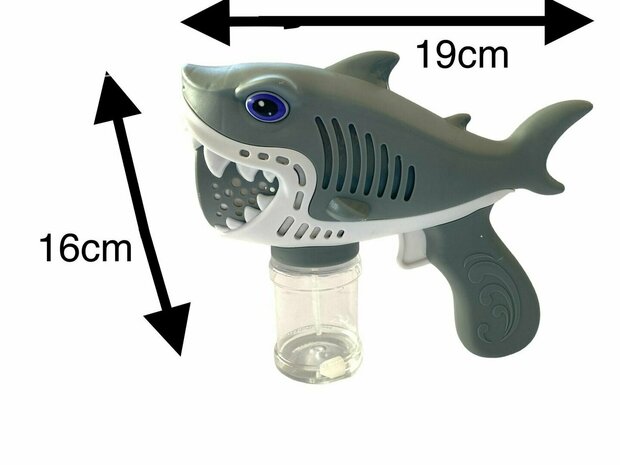 Seifenblasenspielzeug - Bubble Gun Shark - USB wiederaufladbar