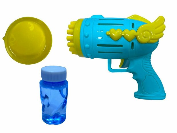 Bubble Angle machine - bubble blowing machine toy - 28 hole - blue