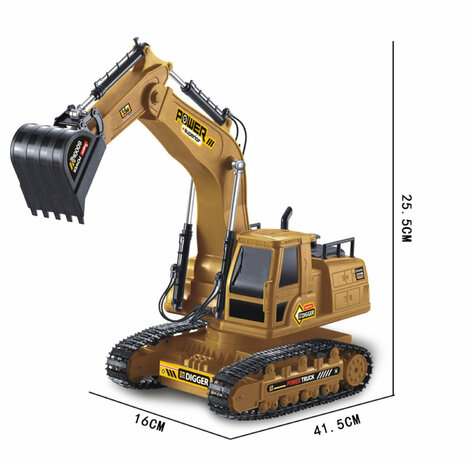 RC EXCAVATOR - WITH EFFECT - WORK VEHICLE - 2.4GH - 39CM - RECHARGEABLE