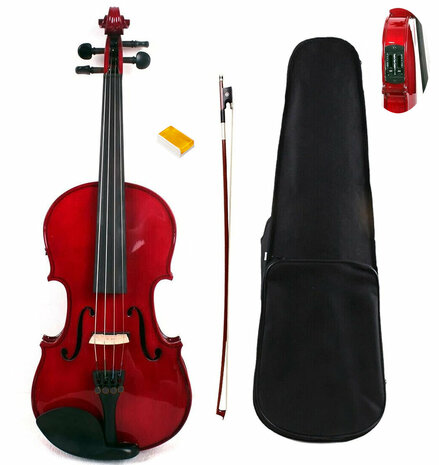 Elektrisch Viool 4/4 - Akoestisch Violin - Hout - icl. softcase, strijkstok, hars en Rosin