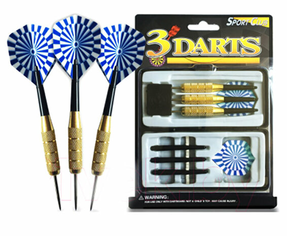 Dartpijlen set van 3 stuks - Darten - Rood vlaggen - incl. darts shafts