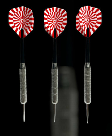 Darts set - 3 pieces - Darts - drop-shaped darts incl. darts shafts and case - Red